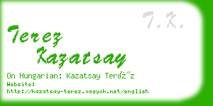 terez kazatsay business card